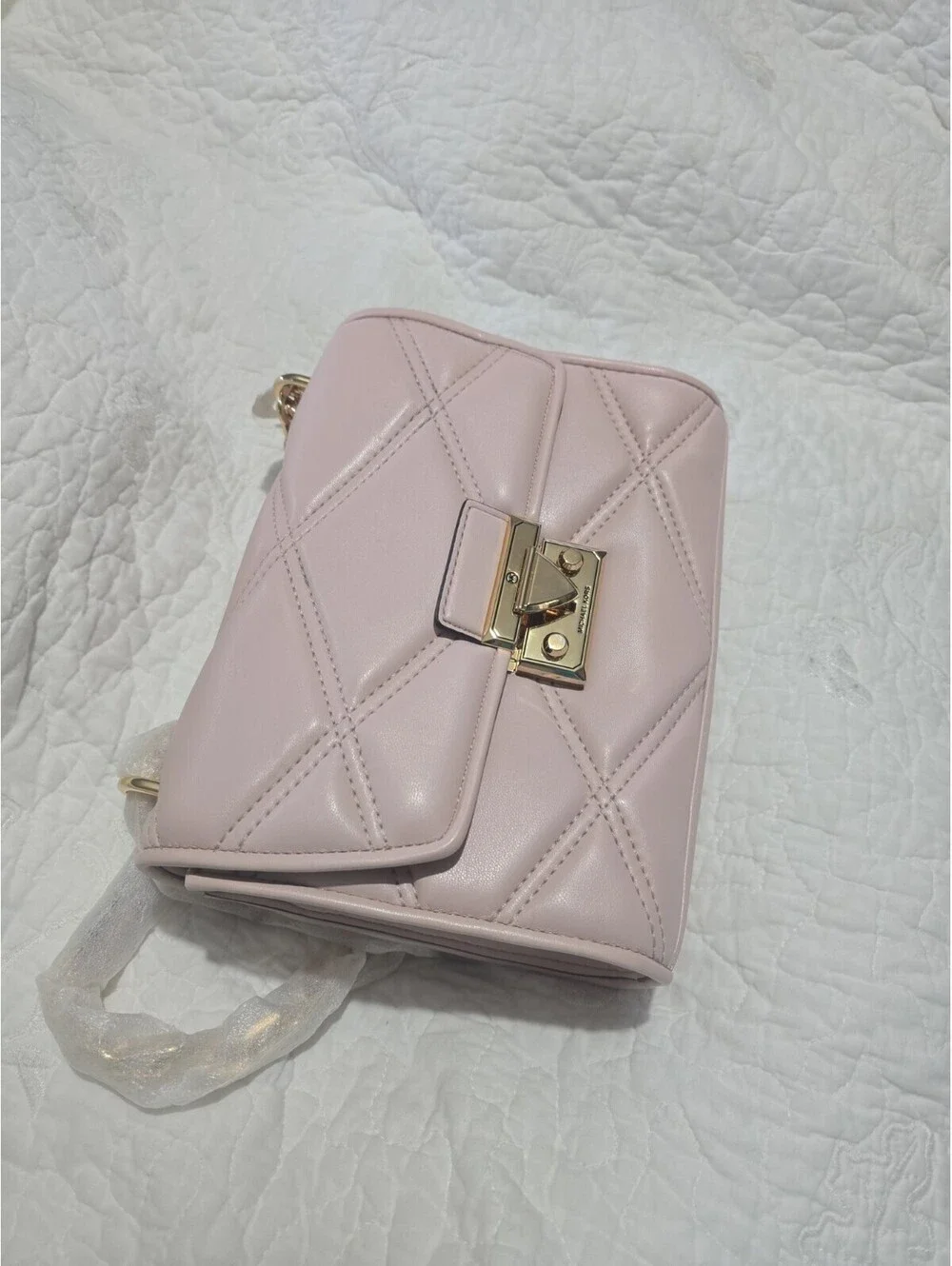 MICHAEL KORS SERENA MEDIUM FLAP CONVERTIBLE SHOULDER-CROSSBODY BAG Powder Blush